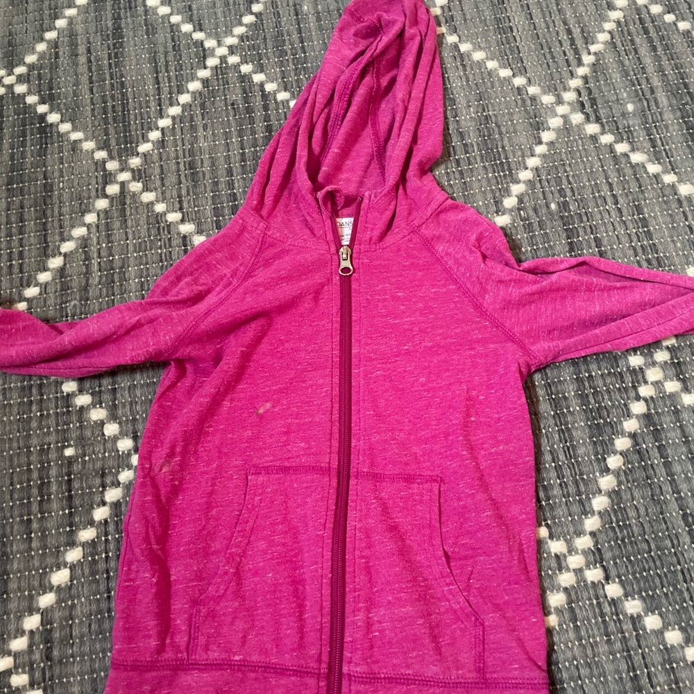 Pink zip up sweatshirt